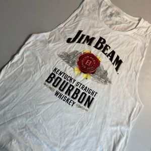 Jim Beam white Mens tank top large